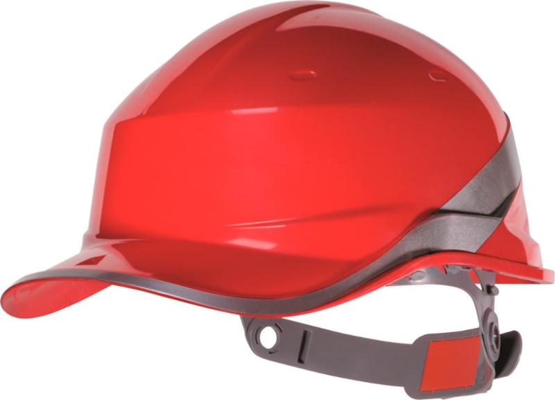 BASEBALL HELM ABS ROOD 8-P. BINNENWERK DRUKKNOP