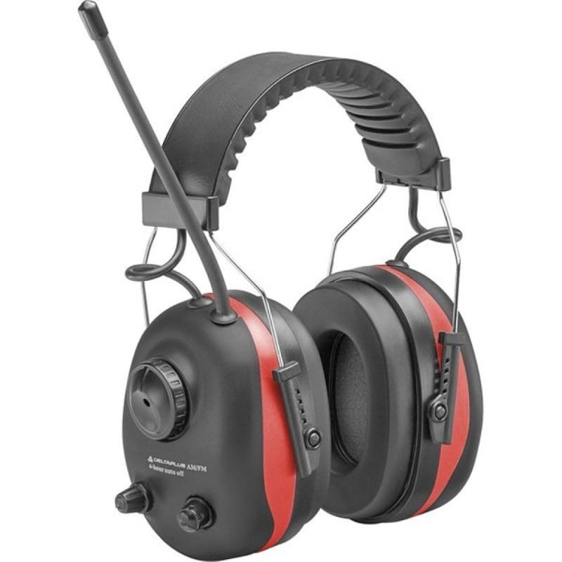 GEHOORBESCHERMER ZWART/ROOD AUX-MP3-RADIO SNR27DB