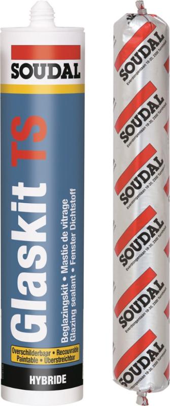 BEGLAZINGSKIT TS GRIJS OVERSCHILDERBAAR KOKER 290ML