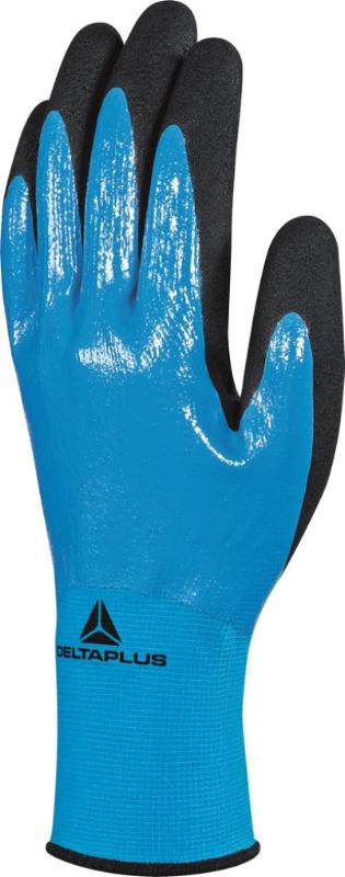 HANDSCHOEN DP WATERDICHT NITRIL BLAUW ZWART MT.8