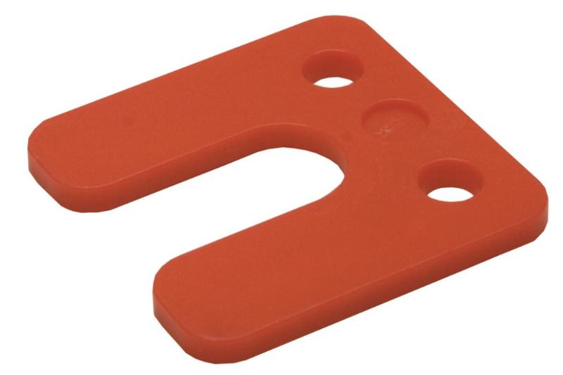 DRUK-STELPLATEN 70X70X 5MM M.SLEUF ROOD    ZAK A 192