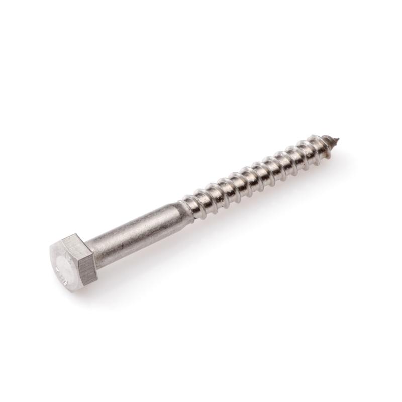 HOUTDRAADBOUTEN RVS A2 DIN 571 10X60