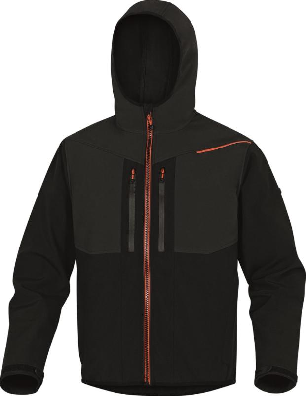 SOFTSHELL HORTEN2 ZWART/ORAN XL
