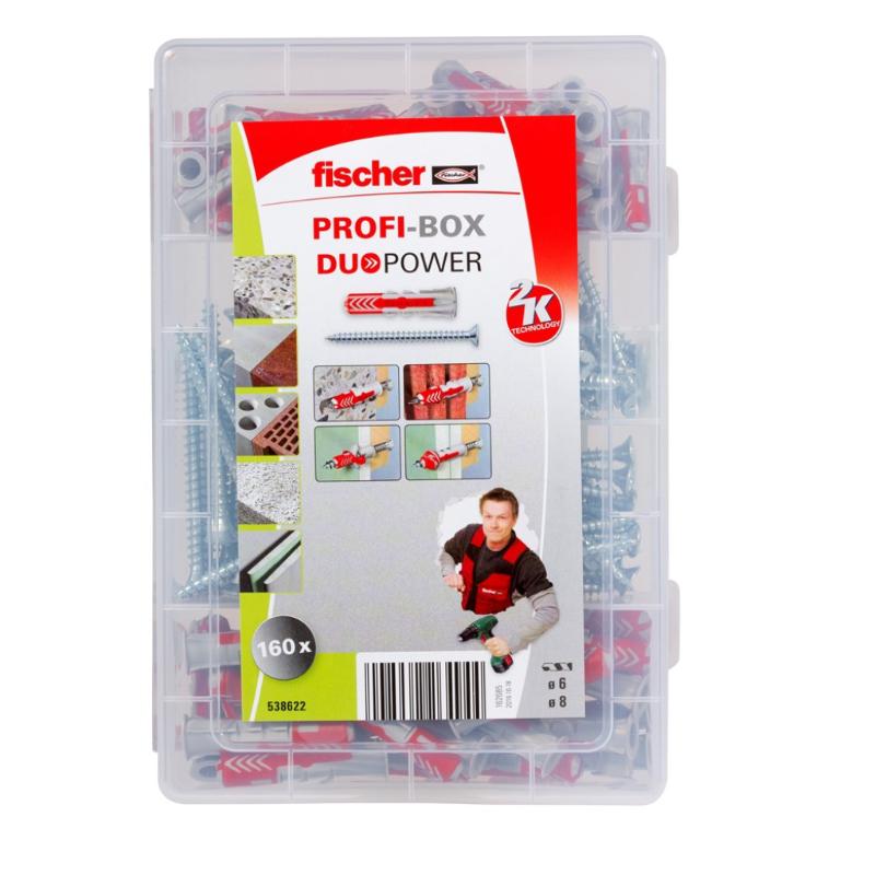 FISCHER PROFI-BOX DUOPOWER PLUGGEN MET SCHROEVEN