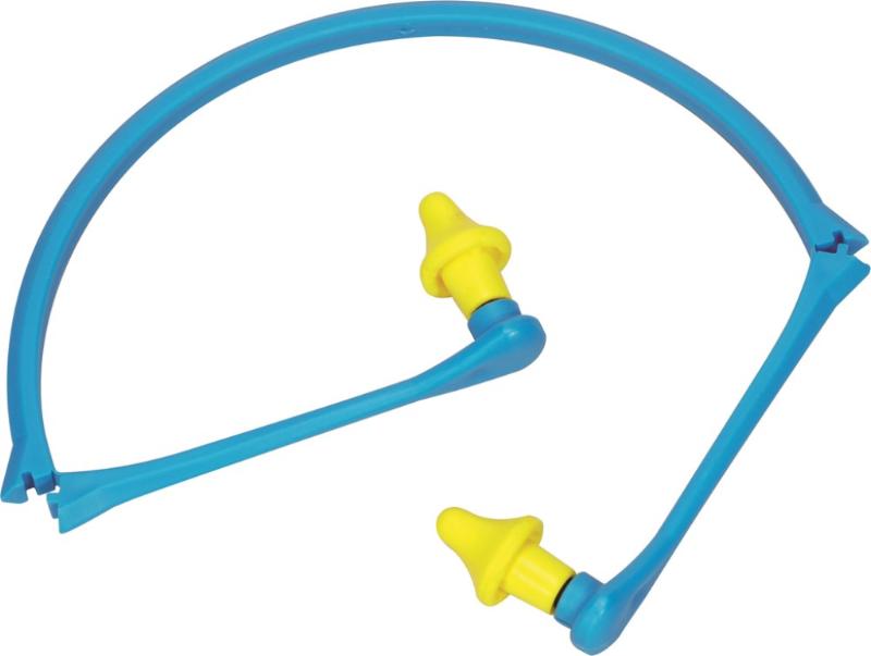 OORPLUGGEN OPVOUWBARE BEUGEL GEEL/BLAUW SNR 28DB