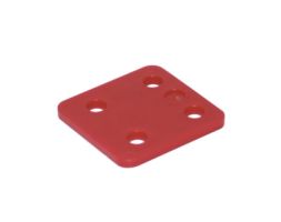 DRUK-STELPLATEN 70X70X 5MM Z.SLEUF ROOD    ZAK A 192