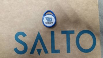 RFID-MIFARE®-TAG 1KB, BLAUW/WIT MET VAN BUUREN LOGO