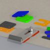 Thumbnail DRUK-STELPLATEN 70X70X 5MM Z.SLEUF ROOD    ZAK A 192