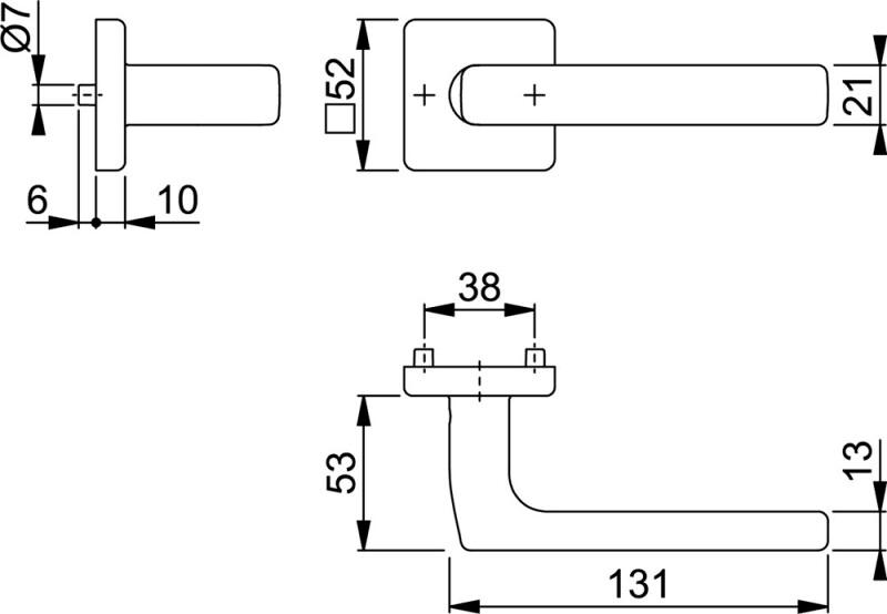 HOPPE RVS GARN F69 DALLAS E1643/52KV LOOP