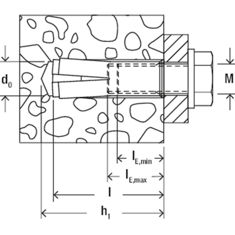 FISCHER EA 2   M12 X 25
